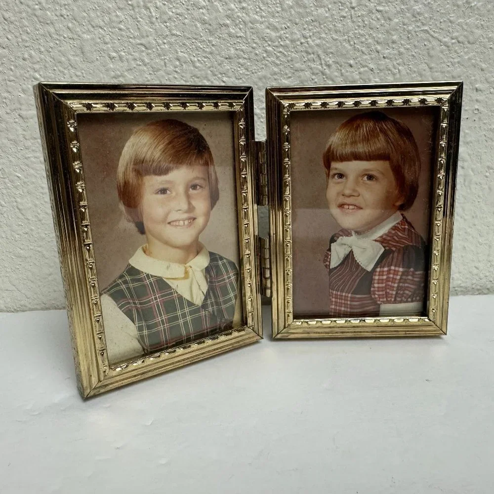 Vintage Retro Gold Frame Double Filigree